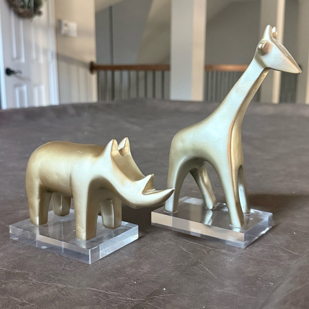 Gold Animal Figurine Pair